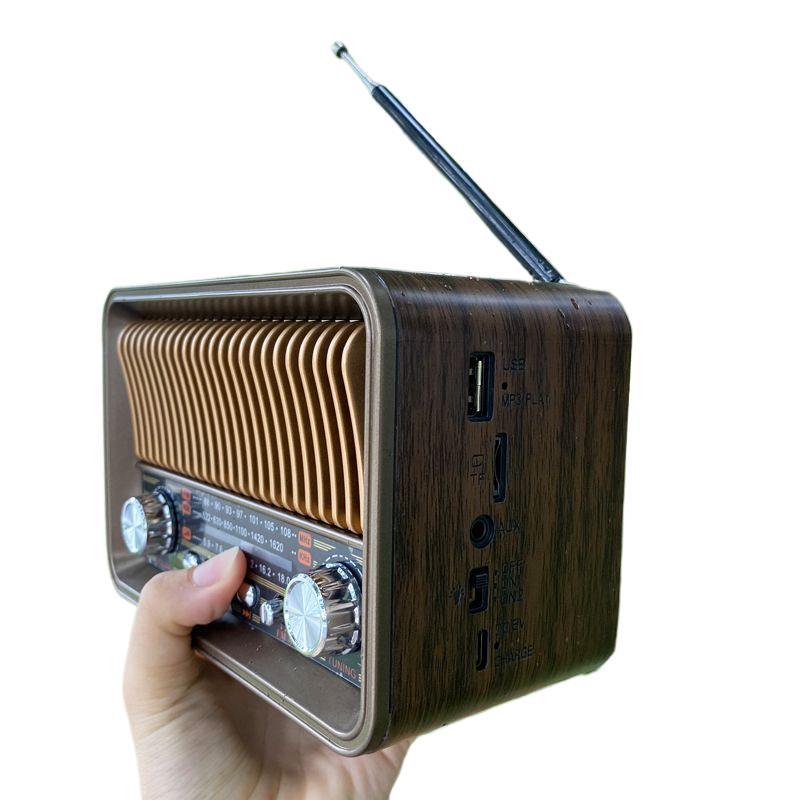 Retro nostalgic new radio portable rechargeable multifunctional desktop bluetooth speaker with card slot and high-fidelity sound