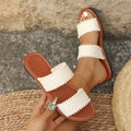 woven beach sandals for women,  summer new arrivals, plus size flat flip-flops, casual export sandals for women