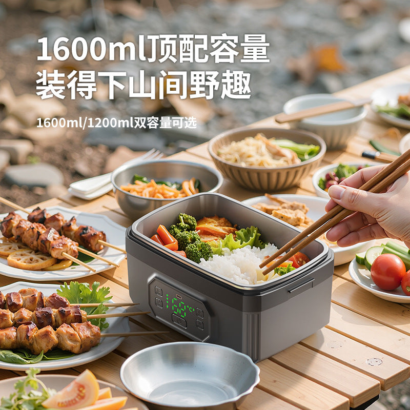 Rechargeable lunch box, wireless heating, water-free bento box, student office workers bring rice, large-capacity portable electric heating lunch box