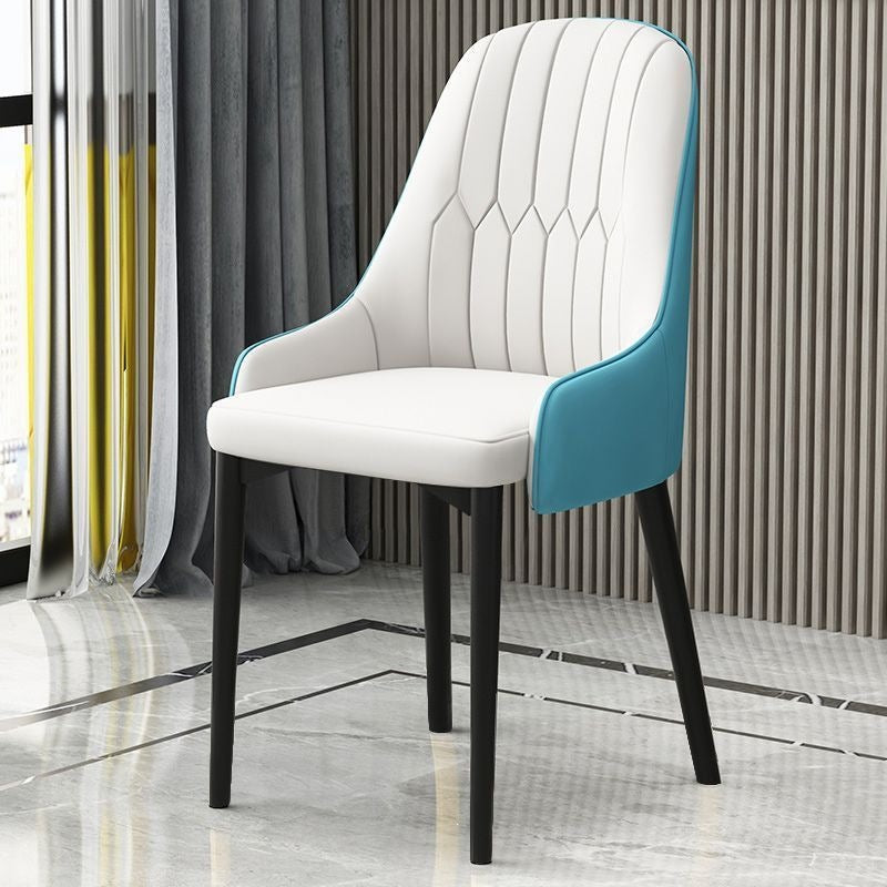 Hotel & home light luxury dining chair - minimalist modern backrest stool, office chair, restaurant leisure chair, dining table chair - metal & other materials