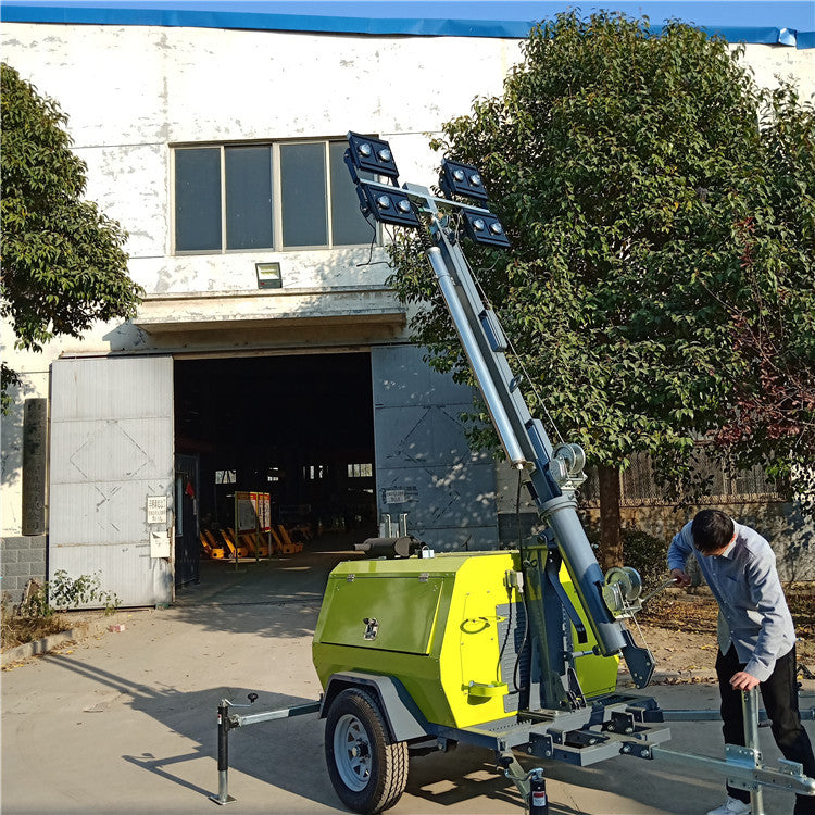 Customized high-light 7 meters 9 meters lighting truck Open-pit mining construction lighting truck Gasoline diesel lighthouse Hand push lighting truck