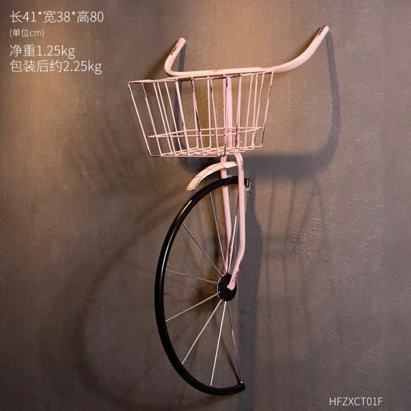 Retro iron art pastoral creative bicycle living room single living room wall hanging restaurant bar wall wall decoration