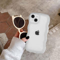 Suitable for apple 17 large wave mobile phone case iphone16ins style simple soft case xr anti-fall transparent protective cover