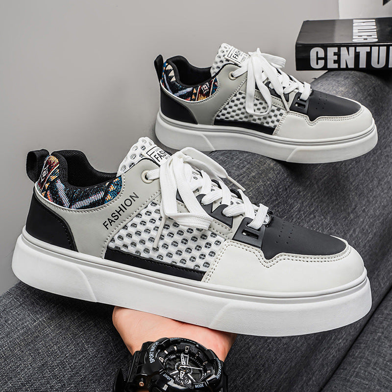 Men's skate shoes - 2026 summer new arrivals: casual, trendy, breathable mesh sneakers for men, students, and athletes