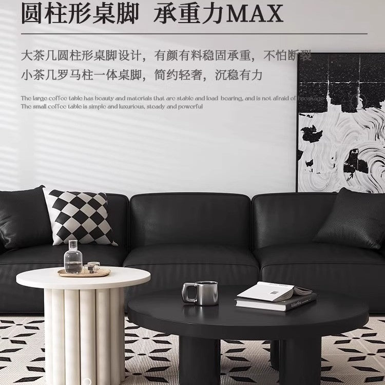 New arrivalcasual modern combination cream style round creative coffee table small ins style living room for home small table b&b
