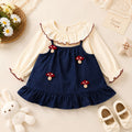 Dress baby girl mushroom cartoon dress baby spring & fallsweet fresh silmdressgirl korean style