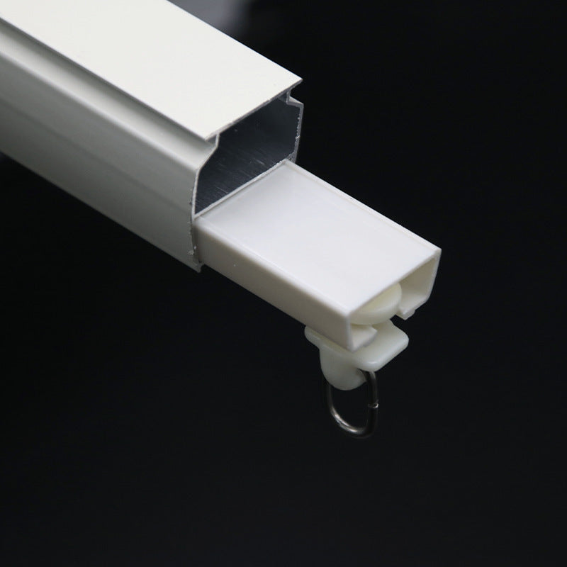 Curtain rod curtain track pulley silent wholesale aluminum alloy thickened single and double slide rail ultra-thin straight rail manufacturer direct hair