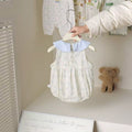 Baby clothes  summer new collection: floral romper for baby girls - perfect for full month celebration, 100-day celebration, and infant princess bodysuit