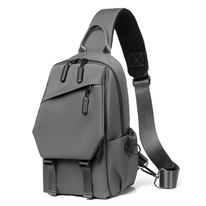 Customized  men's breast bag trend casual messenger bag anti-splashing and wear-resistant travel commuter shoulder bag wholesale