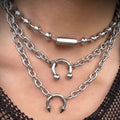 Wholesale pendant necklaces: european & american cross-border jewelry, hip-hop trendy, niche & unique, punk style, multi-layered design statement necklaces