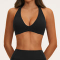 outwear pilates casual yoga intimates women's halter back bra fixed cup sports intimates 5575