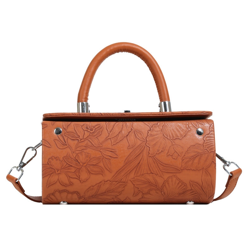 Best selling box bag women 2024fashion embossed satchel shoulder crossbody bag classy texture pillow bag