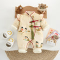 Baby winter rompers: fleece-lined & cotton-padded onesies for boys & girls - autumn/winter newborn chinese style cotton rompers
