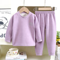 Kidsheattechintimates boys wool silk boneless autumn clothes long johns winter plaid baby wear home clothes suit