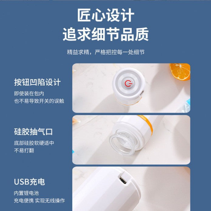 Handheld mini vacuum sealer - rechargeable food preservation vacuum machine with storage bag - compact electric air extractor