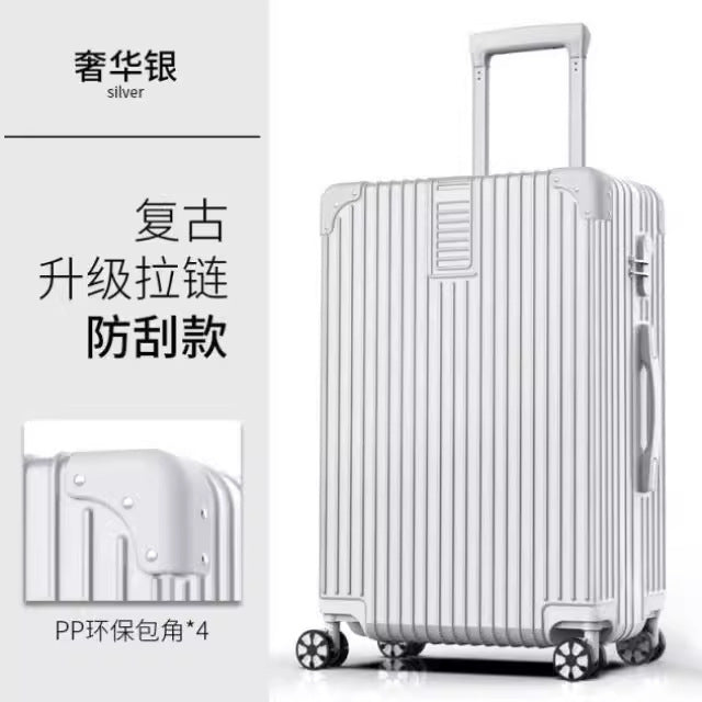 Luggage box for women, small 20inch pull rod box, universal wheel 24inch male student, durable and strong password travel leather box