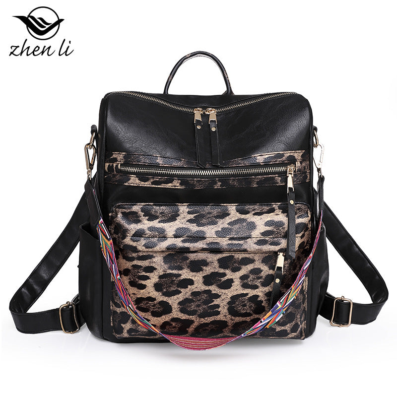 Backpack Women's Travel Lightweight Cross-border Popular Ultra-high Value School Bag, Sports Backpack PU Leather Leisure Backpack