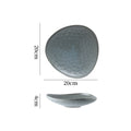 Personalized ceramic retro stoneware ceramic tableware triangular dessert plate restaurant hotel business ceramic salad plate