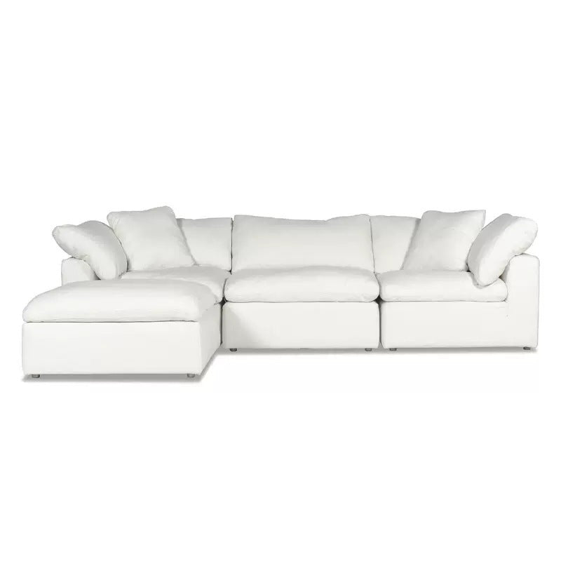 Designer yunsha releases art three-person straight-line modern casual cream style down module sofa combination