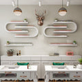 Nail salon iron u-shaped wall-mounted display rack for nail polish and nail art supplies - wall-mounted storage shelf