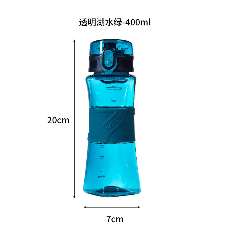 New summer large capacity sports water bottle - portable, leak-proof, drop-resistant, high-temperature resistant plastic water cup for students