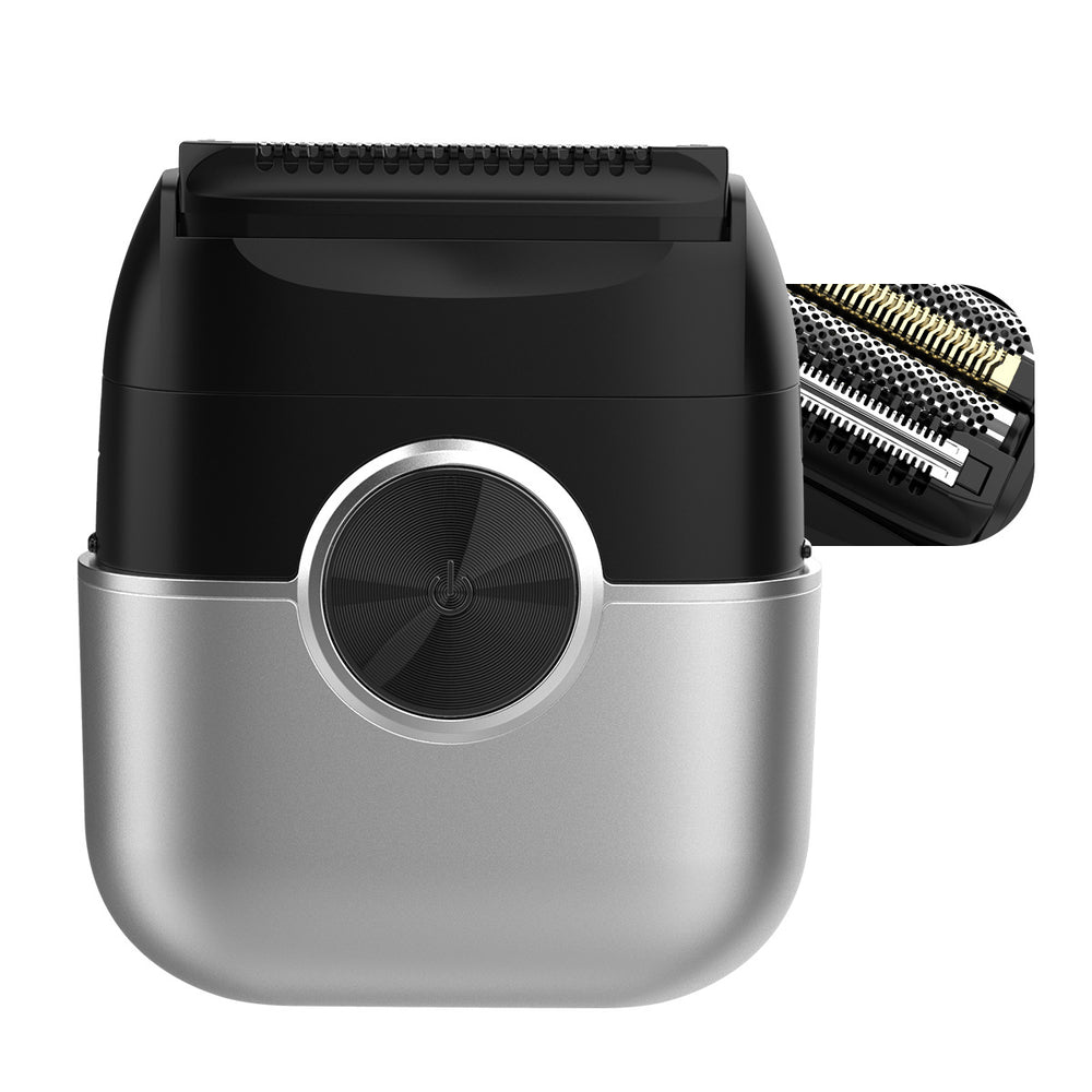 Mini electric shaver reciprocating magnetic 4-blade head led digital display washable quick charge portable razor cross-border