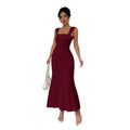fashionbacklesstie backsilmdress women's  summer new arrivalelegance evening dress skirt