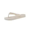 Sparkling rhinestone pearl flip-flops: 2025 fashionable new style, outdoor wear, summer anti-slip platform sandals, thick sole beach slippers