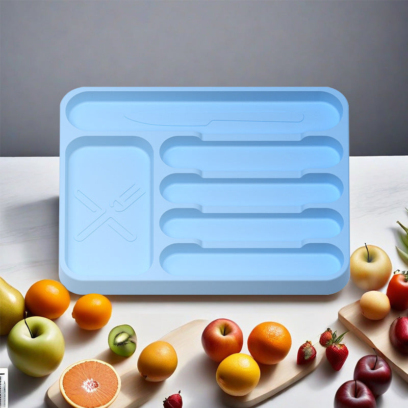 Drawer storage box Household kitchen Knives, forks, chopsticks partition box Multifunctional built-in compartment storage box Tableware tray