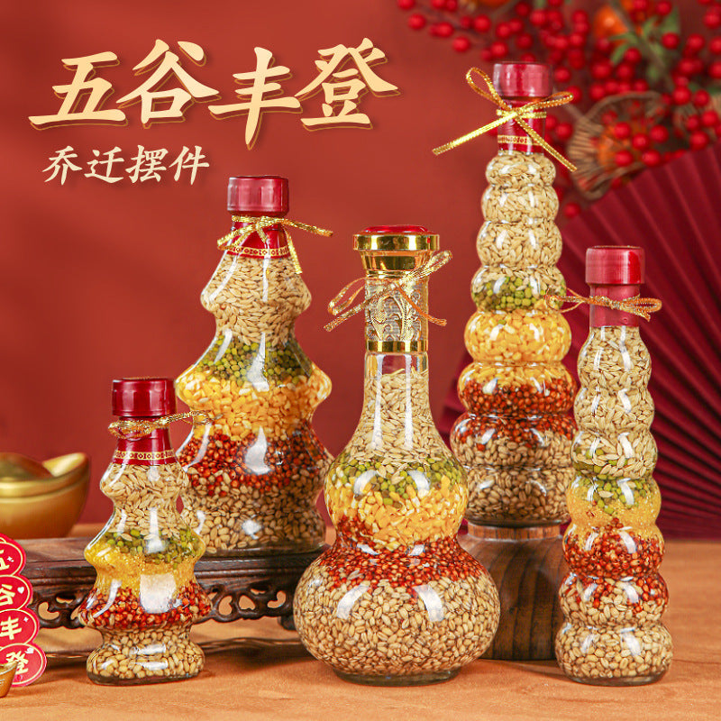 Harvest prosperity mixed grain ornament - "rising step by step" - housewarming & moving in decoration - new home setup & housewarming ceremony decor