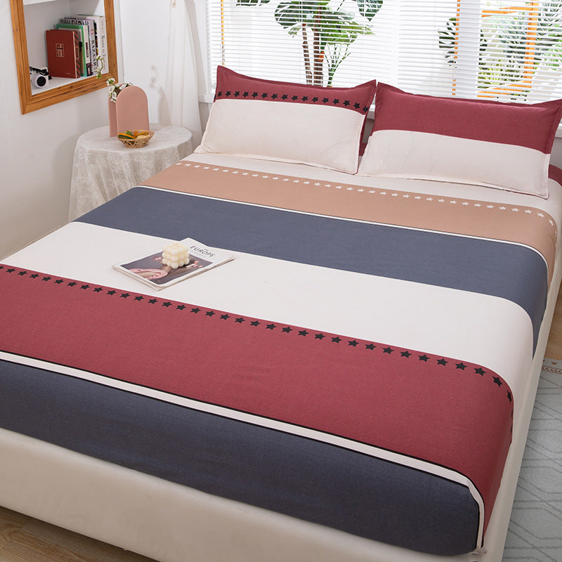 Printing fitted sheet bed cover simmons protective dust cover all-inclusive elastic bed cover that won't pill or shrink