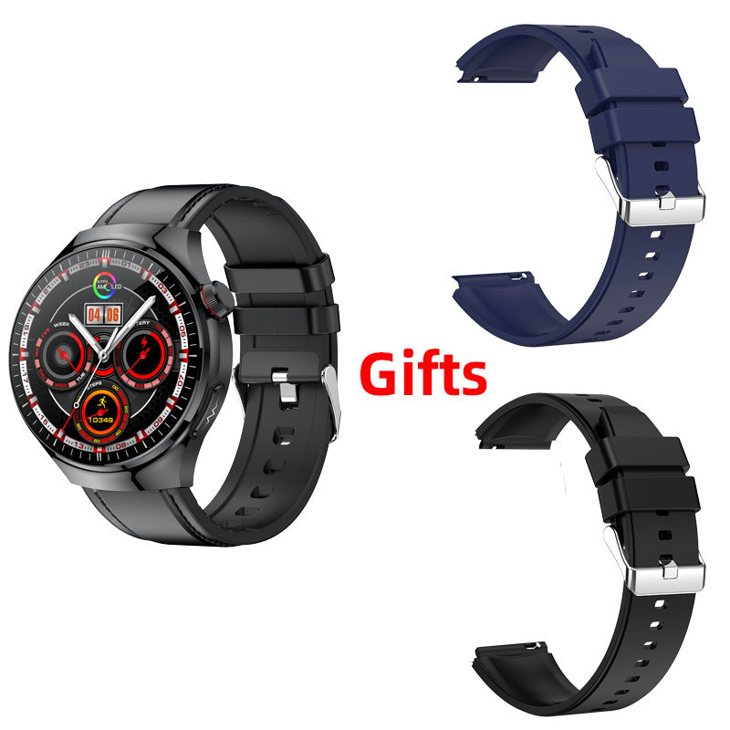 Ultra-long battery life non-invasive blood glucose smartwatch with precision monitoring of internal organ health, uric acid, blood pressure, and lipid levels, featuring bluetooth calling