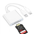 Sd+tf card reader for phones, computers, tablets, dslr cameras - usb dual port 3-in-1 adapter