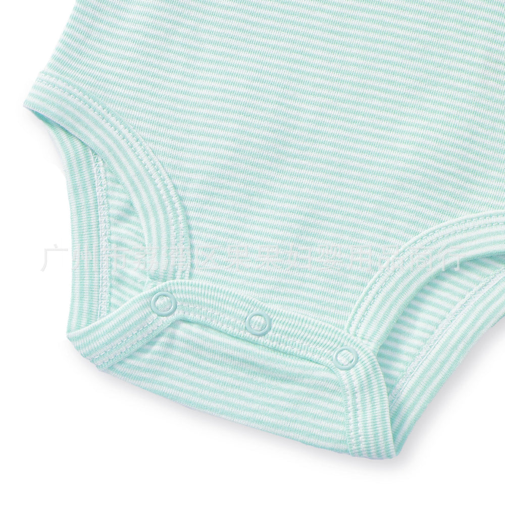 Baby clothes spring and autumn baby girl bottom clothes cross-border long sleeves stripes bag butt clothes pure cotton type a one-piece