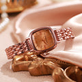 Women's watch - niche, affordable luxury, stainless steel band, square dial, student style (middle/high school), minimalist, chic, and trendy