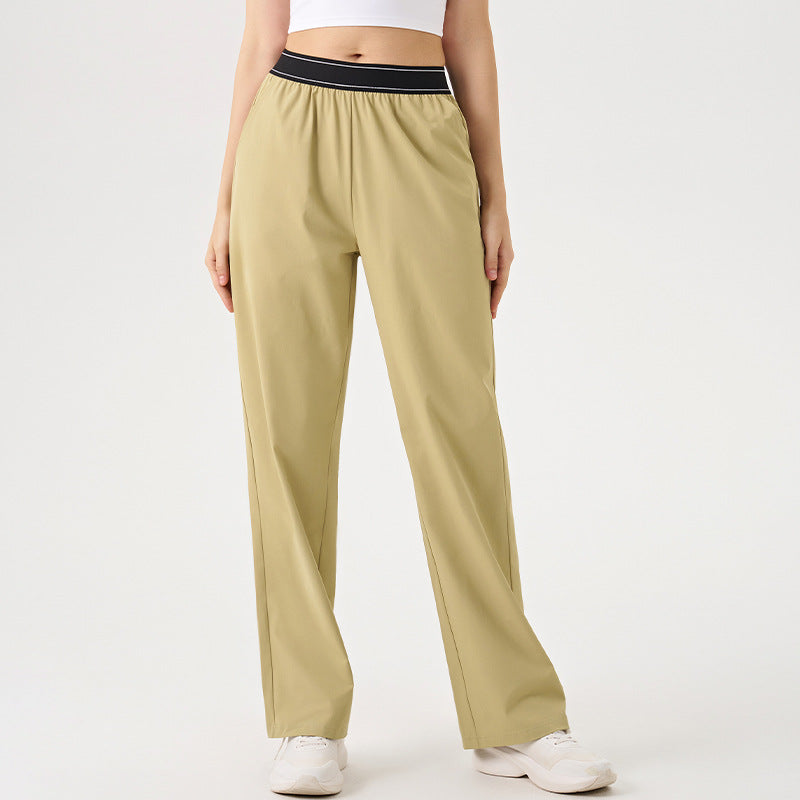 New outdoor running trousers - straight leg, loose fit, lightweight, stretchy, quick-drying, fitness pants with pockets - workwear casual style