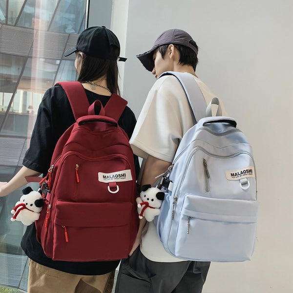 Wholesale Large Capacity Backpack Female College Student Simple High School Student School Bag Campus Student Supplies
