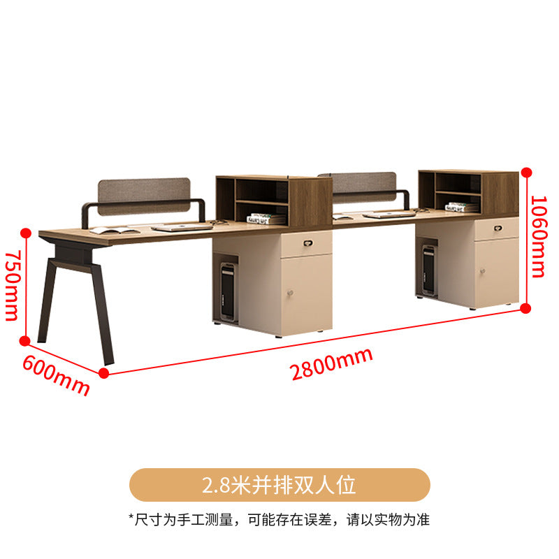 Saint li office desk and chair set - minimalist modern office desk for staff workstations, employee seating, and finance staff desks