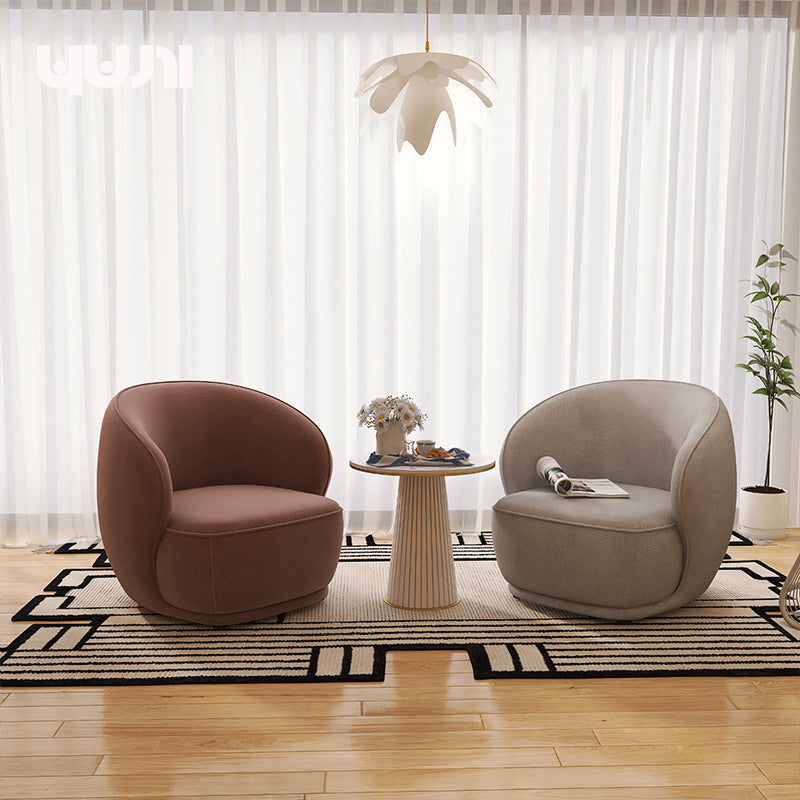new living room single sofa - minimalist style for home, bedroom, balcony, and reception areas - creative lazy sofa for beauty salons