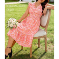 Amazon us & europe plus size v-neck dress -  summer new arrival - bohemian floral dress