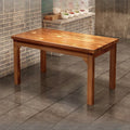 Solid wood dining table snack bar table and chair combination noodle shop hot pot restaurant canteen carbonized fast food firewood dining table