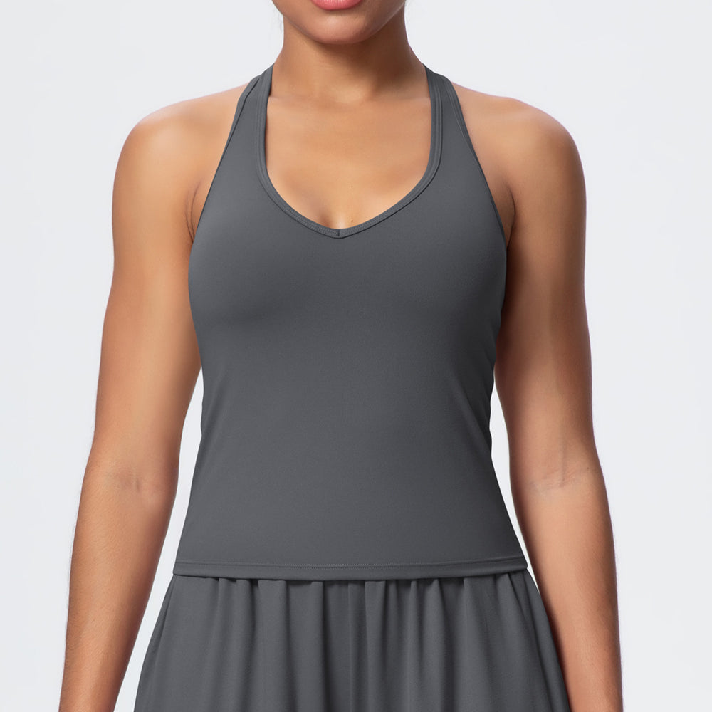 new arrival brushed yoga vest sexyv neck tight back sports intimates running training fitness vest