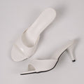 Aliexpress  new summer high heel stiletto sandals women's flip-flops patent leather plus size women's shoes cross-border e-commerce