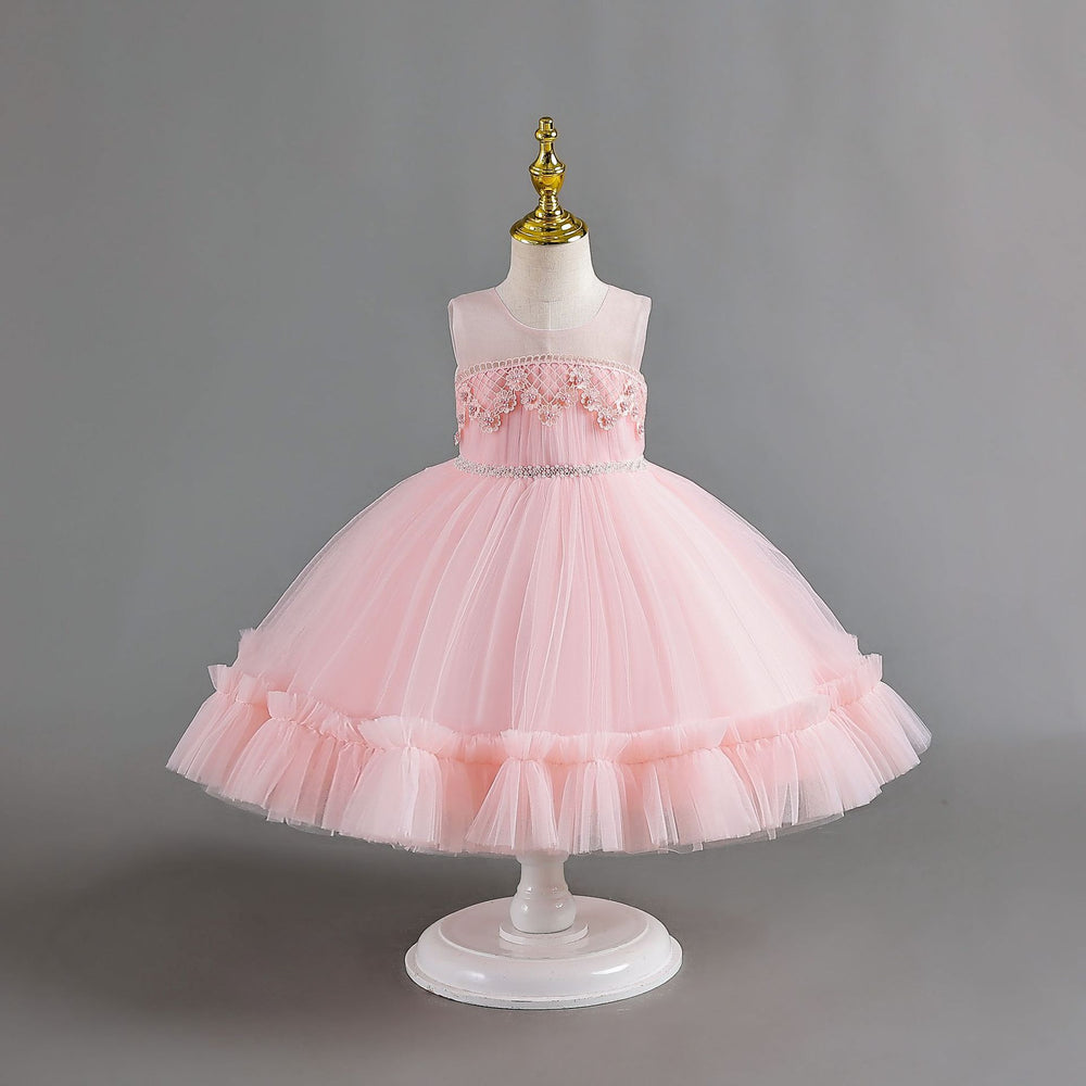 Exportnew arrivalkids dress bead chain tutu cake princess dress baby girl dresschildren dress