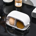 Cosmetic sponge storage box with lid, dustproof dressing table lipstick air cushion storage shelf, portable powder puff storage box