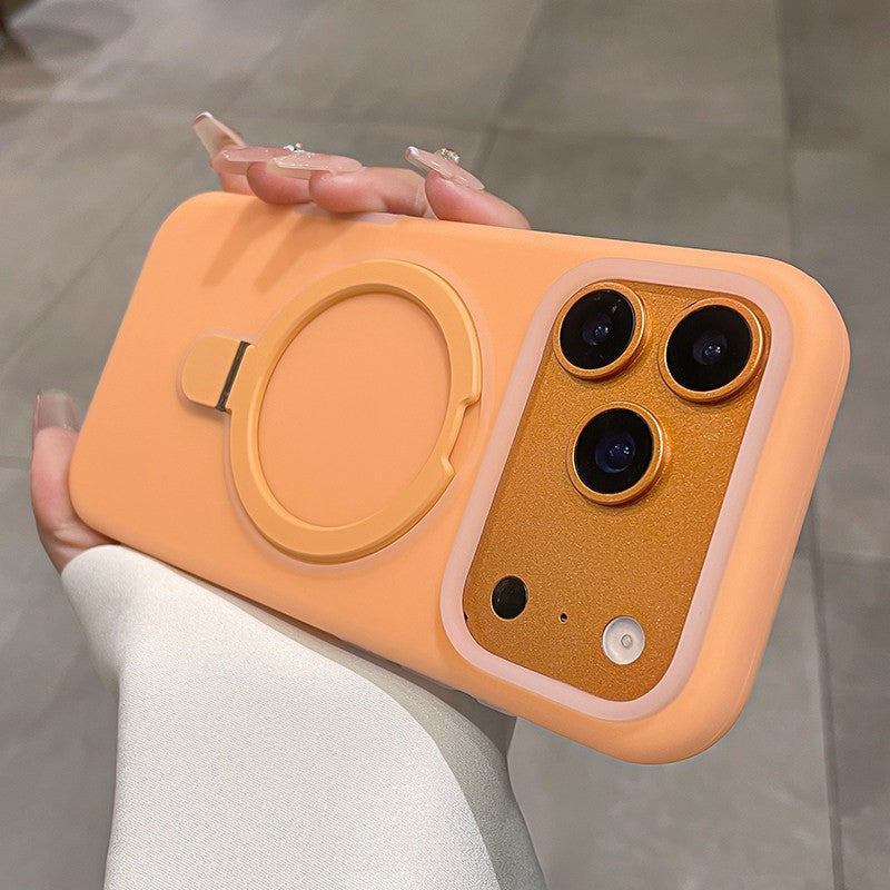 New iphone 17 pro max jelly skin magnetic stand phone case, compatible with apple 16, full coverage protective cover
