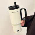 Twilight ice king cup 316 stainless steel thermos cup high-looking large-capacity cold-keeping straw cup outdoor sports water cup
