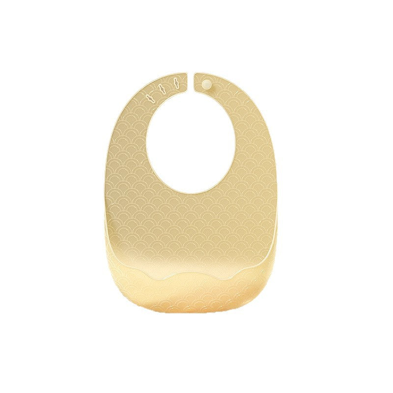 Baby eating ultra-thin silicone bib platinum waterproof silicone 3dstereo baby food rice bib light and thin bib