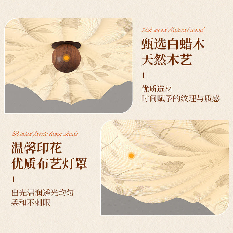 Medieval Fabric Restaurant Chandelier Song Dynasty Aesthetics New Chinese Designer Dining Table Flower Light Retro French Lighting