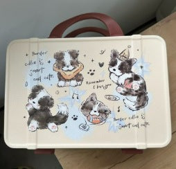 Mini luggage box pastoral style cosmetics storage travel satchel box portable storage box outing storage cosmetic bag